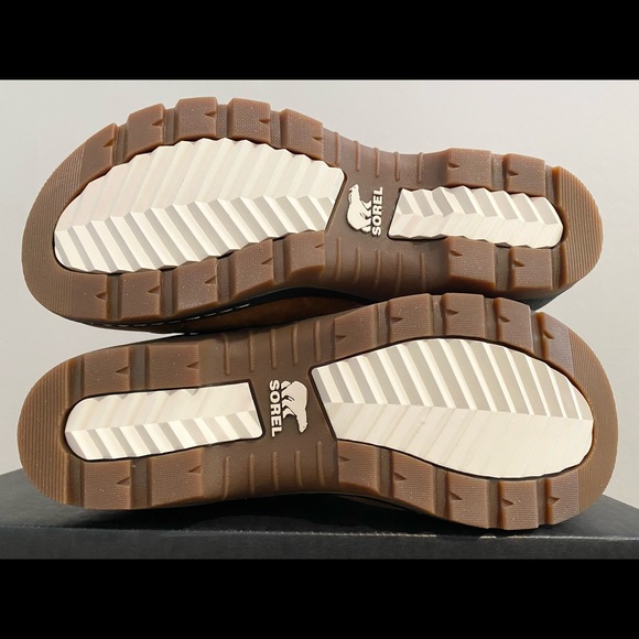 SOREL Whistler Tall Camel Brown Black Cream Gray Winter Lace Up Boots Shoes Sz 6 - Picture 8 of 10